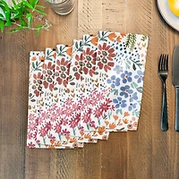 Bright Multi Floral 10" x 10" Cotton Twill Napkin
