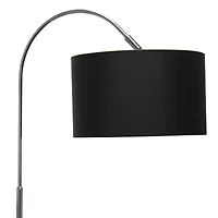 Simple Designs 65" Arched Brushed Nickel Floor Lamp