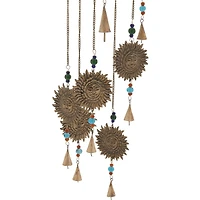 36" Brass Metal Sun in Splendor Eclectic Windchime