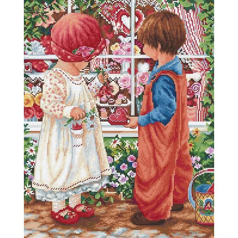 Luca-S Valentines Treasure Counted Cross Stitch Kit Counted Cross Stitch Kit