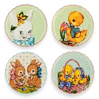 Mr. Cottontail 8" Scalloped Easter Plates Set