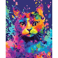 16" x 20" Pop Cat Paint-by-Number Kit with Wood Display Hanger by Artist's Loft®
