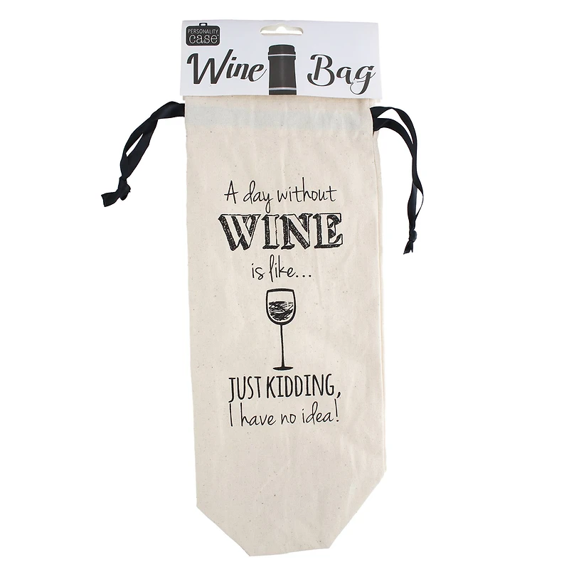 Personality Case™ Day Without Canvas Wine Bag