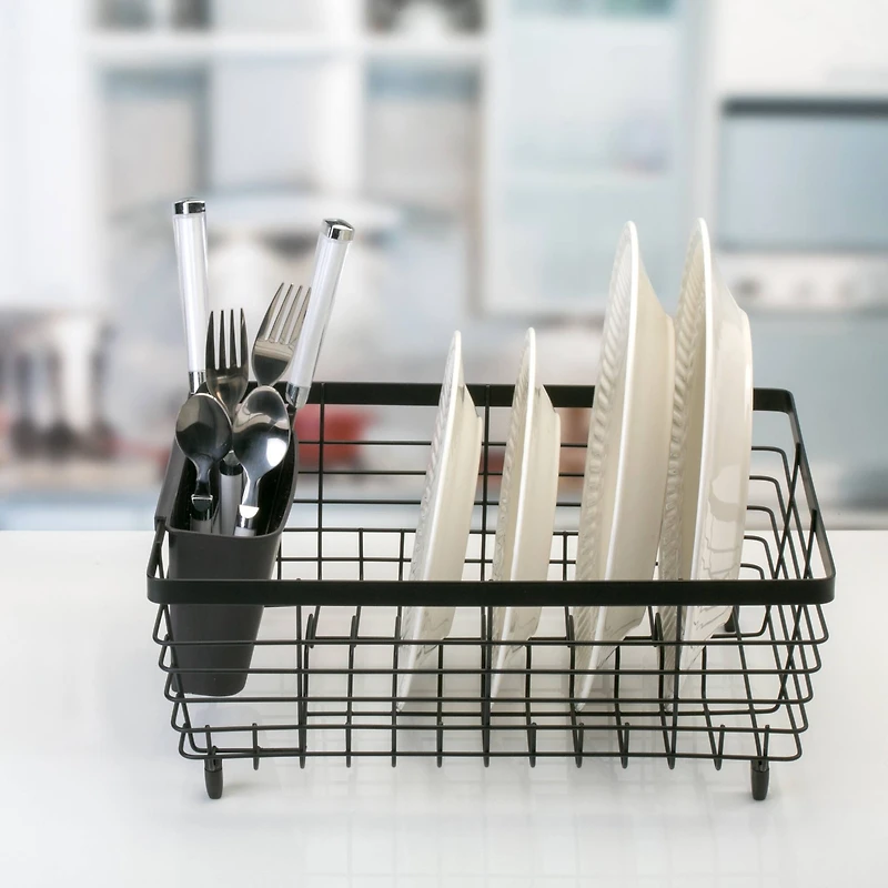 Kitchen Details Black Flat Wire Dish Rack