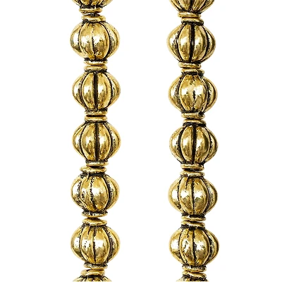 Gold Metal Lantern Beads, 8mm by Bead Landing™