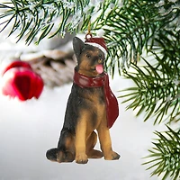 3.5" German Shepard Holiday Dog Ornament