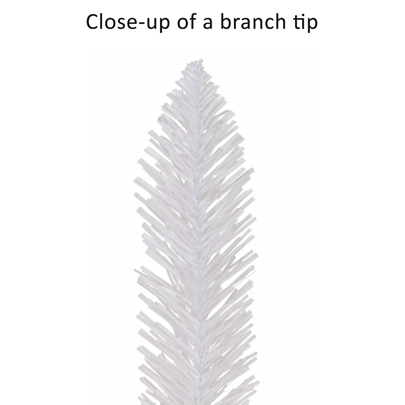 7ft. Pre-Lit White Carson Artificial Pine Christmas Tree, Clear Lights