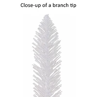 7ft. Pre-Lit White Carson Artificial Pine Christmas Tree, Clear Lights