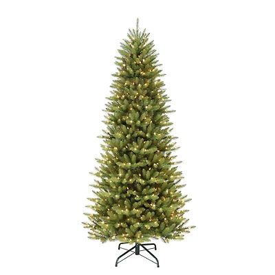 7.5ft. Pre-Lit Slim Fraser Fir Artificial Christmas Tree, White Lights