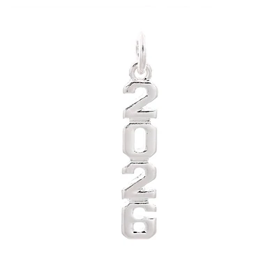 12 Pack: Silver Plated Year Charm by Bead Landing™