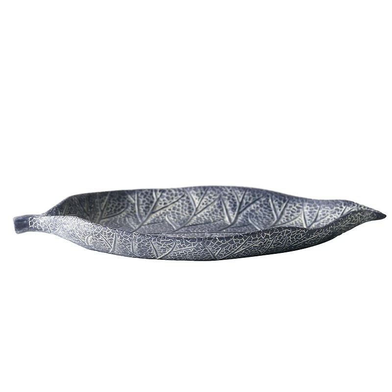 8" Blue Leaf Tabletop Tray