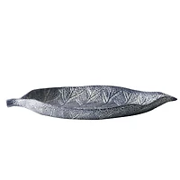 8" Blue Leaf Tabletop Tray
