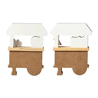 Glitzhome® 6" Easter Wooden Booths Table Décor Set