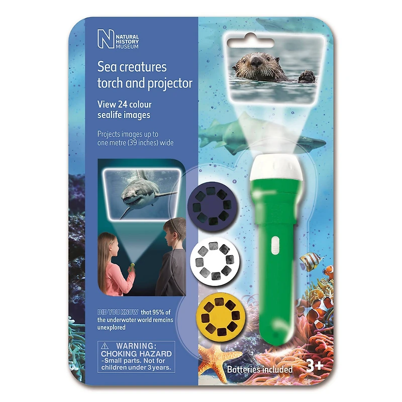 Brainstorm Toys Natural History Museum Sea Creatures Flashlight & Projector