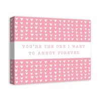 One Annoy Forever Pink Canvas Wall Art