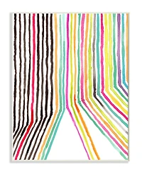 Stupell Industries Asymmetrical Line Breaks Between Fold Vibrant Rainbow Wall Plaque