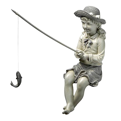 Design Toscano 11" Nellie's Big Catch Fishing Statue
