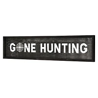 36" Gone Hunting Wood Novelty Wall Sign