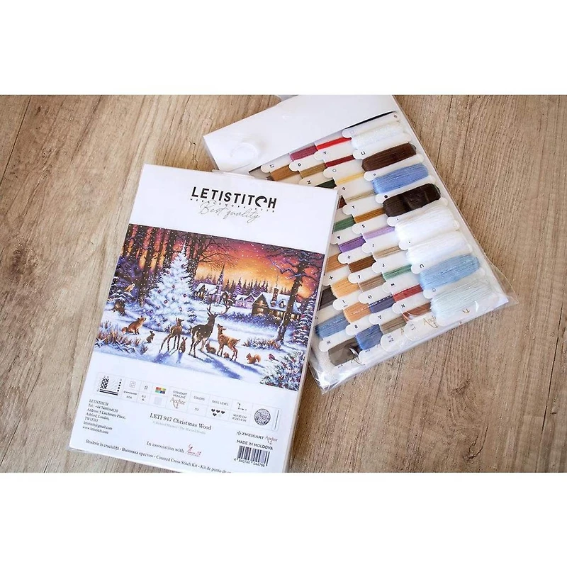 Letistitch Christmas Wood Counted Cross Stitch Kit