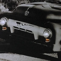 LED Older Model Ford Truck Canvas Wall Art