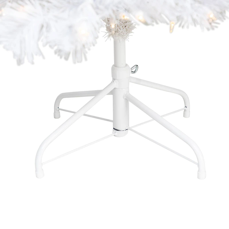 6.5ft. Pre-Lit White Winston Pine Artificial Christmas Tree, Clear Lights