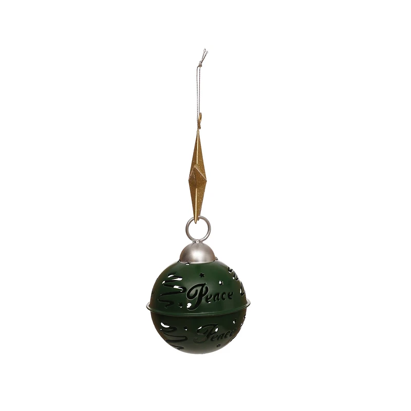 8" Green Ball Ornament with Star by Ashland®