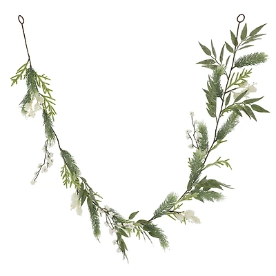 6ft. White Pinecone, Berry & Pine Glitter Garland by Ashland®