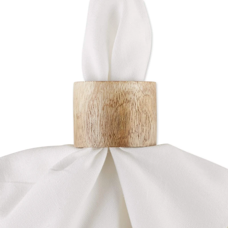 DII® Light Finish Wood Band Napkin Rings, 6ct.