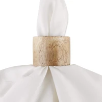 DII® Light Finish Wood Band Napkin Rings, 6ct.
