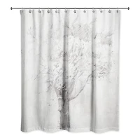 Tree Pencil Drawing Shower Curtain