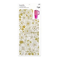 11.25" x 5" Gold Flowers Cold Transfer Sticker Wrap by Recollections™