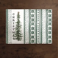 Christmas Tree Green Patterns Poly Twill Placemat