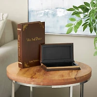 Brown War & Peace Storage Faux Book Box Set