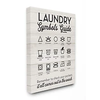 Stupell Industries Laundry Symbols Guide Canvas Wall Art