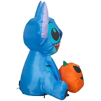 3ft. Airblown® Inflatable Halloween Stitch with Pumpkin