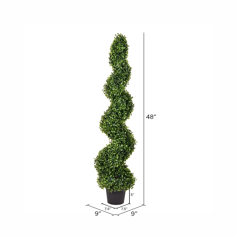 4ft. Potted Green Boxwood Spiral Tree