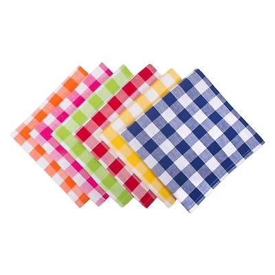 DII® Assorted Color Checkers Napkin, 6ct.