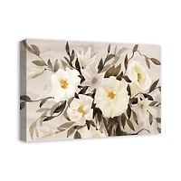 Large Neutral Florals 24" x 16" Canvas Wall Art