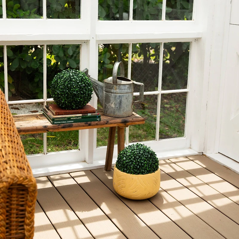 8in. UV Resistant Artificial Boxwood Ball (Indoor/Outdoor) - Set of 4