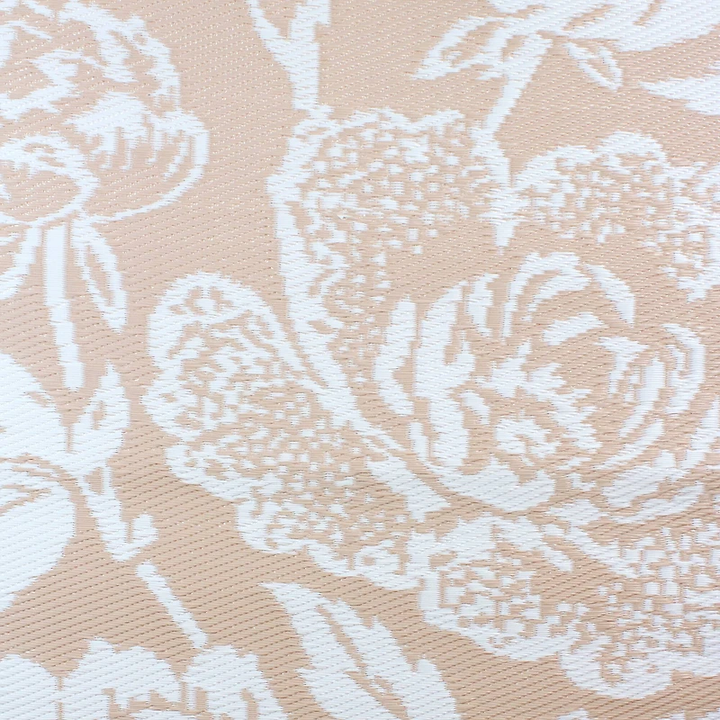 Pink Floral Outdoor Area Rug, 4ft. x 6ft.