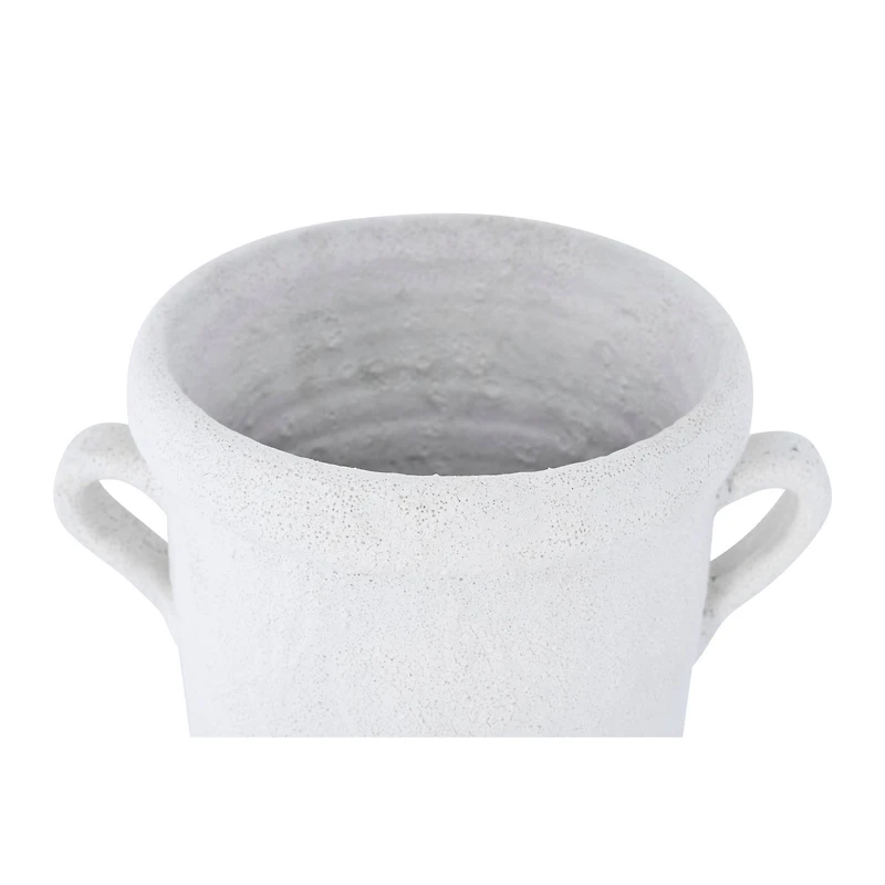 Hello Honey® 11" Glazed Decorative Coarse Terracotta Crock with Handles