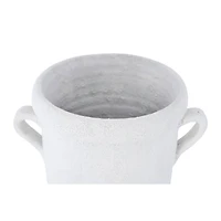 Hello Honey® 11" Glazed Decorative Coarse Terracotta Crock with Handles