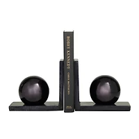 CosmoLiving by Cosmopolitan 6" Metallic Sphere & Marble Bookend Set
