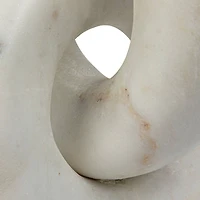 Hello Honey® 8" White Decorative Marble Chain Link Taper Candle Holder