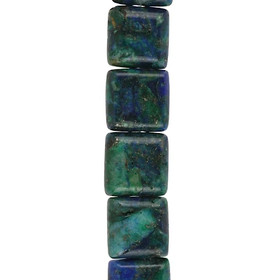 Chrysocolla Flat Square Beads, 10mm by Bead Landing™