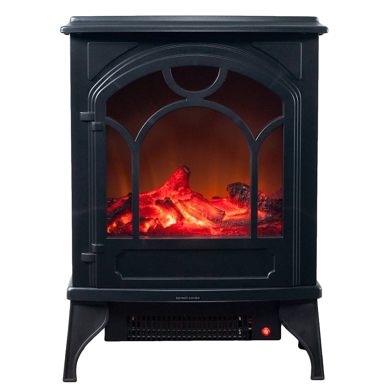 Hastings Home 21.5" Black Freestanding Space Heater Electric Fireplace