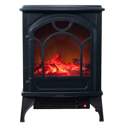 Hastings Home 21.5" Black Freestanding Space Heater Electric Fireplace