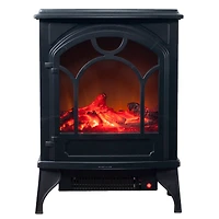 Hastings Home 21.5" Black Freestanding Space Heater Electric Fireplace