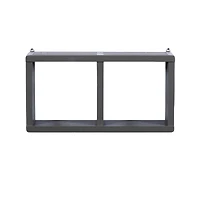Gray Wood Contemporary Wall Shelf, 12" x 23" x 7"