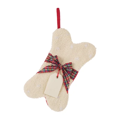 Glitzhome® 12.5" Bone Hooked Stocking